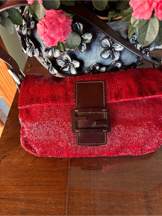 Fendi Handbags - Vintage Fendi Baquette Beaded Bag